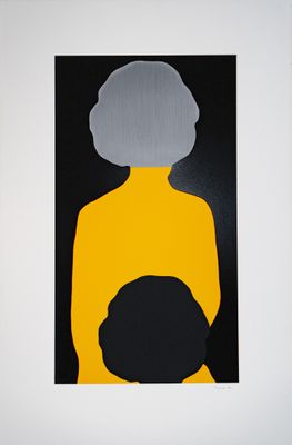 une image d'un tableau représentant une femme tenant un enfant dans ses bras