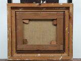 a picture of an old wooden frame with a picture in it