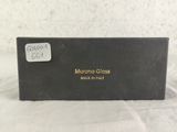 a close up of a black box with a label on it