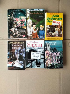 les nombreux livres accrochés au mur de la pièce