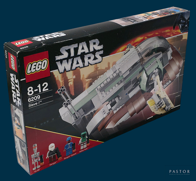 a box of lego star wars sets on a blue background