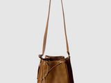 le petit sac seau en cuir beige
