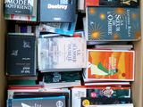 a box full of books that are sitting on a table