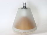 a lamp that is sitting on a white surface
