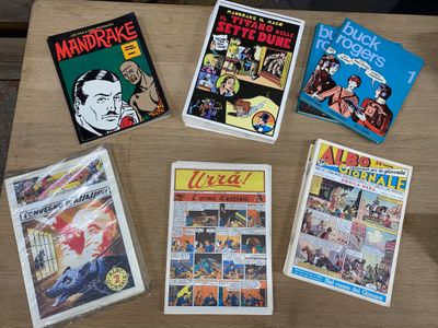 de nombreuses bandes dessinées sur la table