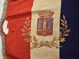 an image of a flag with a coat of arms and a laurel