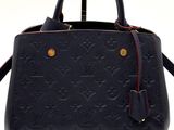 louis vuitton black monograme leather handbag