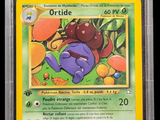 a close up of a pokemon card with a yellow border