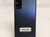 a close up of the back of a blue samsung galaxy s20