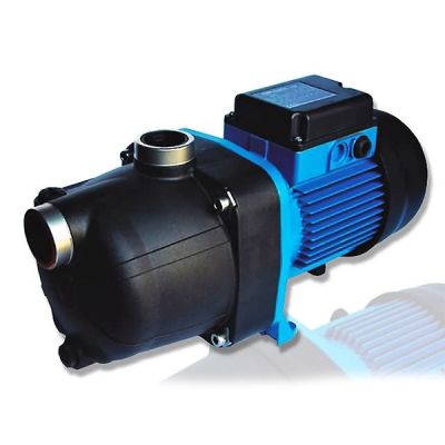 an image of a blue and black pump on a white background