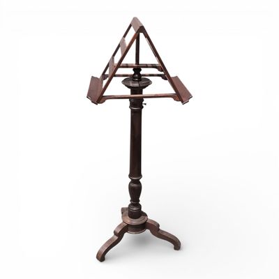 LUTRIN de duettiste en bois naturel, le piètement à crémaill…