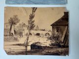 two paintings on the wall of a house