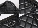 chanel black quilted leather tote bag with gold hardware