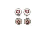 une paire de boutons de manchette en rubis et diamants