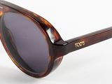 the sunglasses are made of tortoises and have a brown frame