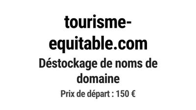 Nom de domaine tourisme-equitable.