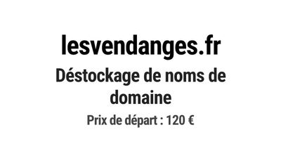 Nom de domaine lesvendanges.fr.