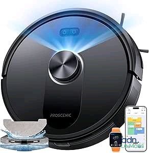 an image of a robotic vacuum cleaner with a remote control