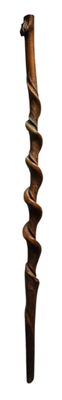 * Canne de poilu en bois sculpté à motif d'un serpent enroul…