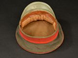 an image of a military hat with an orange band