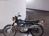 a motorcycle that is parked in a parking garage