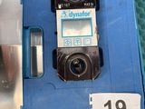a blue box that has a camera on top of it