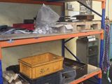 a shelf with a lot of items on it in a garage