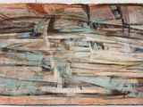 une image représentant une peinture d'un bateau sur une surface en bois