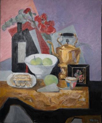 Philippe MAINIE "Nature morte noir et or"