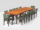 an image of a dining table with six chairs and a large wooden table