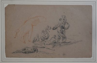 École française, XVIIe siècle Étude de femme et de main, Au …