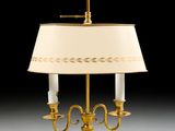 an image of a table lamp with a white shade on top of it