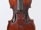 an old violin with a bow on a white background