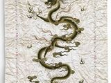 une peinture chinoise représentant un dragon sur une feuille de papier