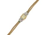 an art deco gold and diamond wrist watch