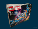 a box of legos with a picture of a space ship in it