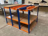 a shelf that has a bunch of shelves on it
