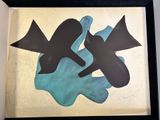 a picture of a picture of a black and blue painting
