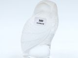 a white bird that is sitting on top of a glass