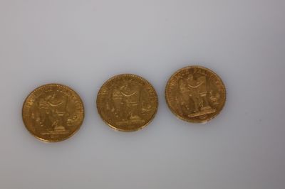 trois pièces d'or, dont une souveraine et une autre souveraine