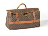 porte-documents en toile et cuir monogramme louis vuitton