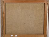 a painting of a wooden frame with a brown background