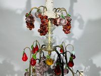 Lustre cage électrifié à huit bras de lumières orné de chute… (photo 4)