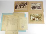 several old black and white photographs of people and animals