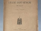 the front cover of a book with a drawing of a church