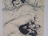 dessin humoristique représentant un homme allongé dans son lit avec un chat