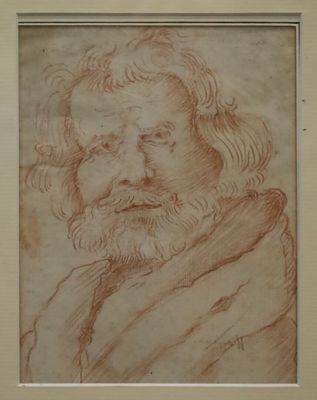 ÉCOLE ALLEMANDE VERS 1700 Tête d'homme d'après un maître