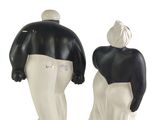 pair of black and white figurines of a man and a woman