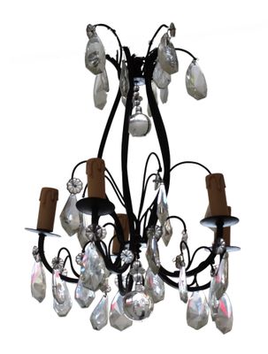 LUSTRE à pendeloques à 5 bras de lumière, hauteur : 45 cm, d… - Photo 1