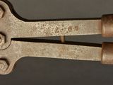 a close up of a pair of wrenes on a table